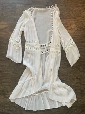 White Swimsuit Coverup